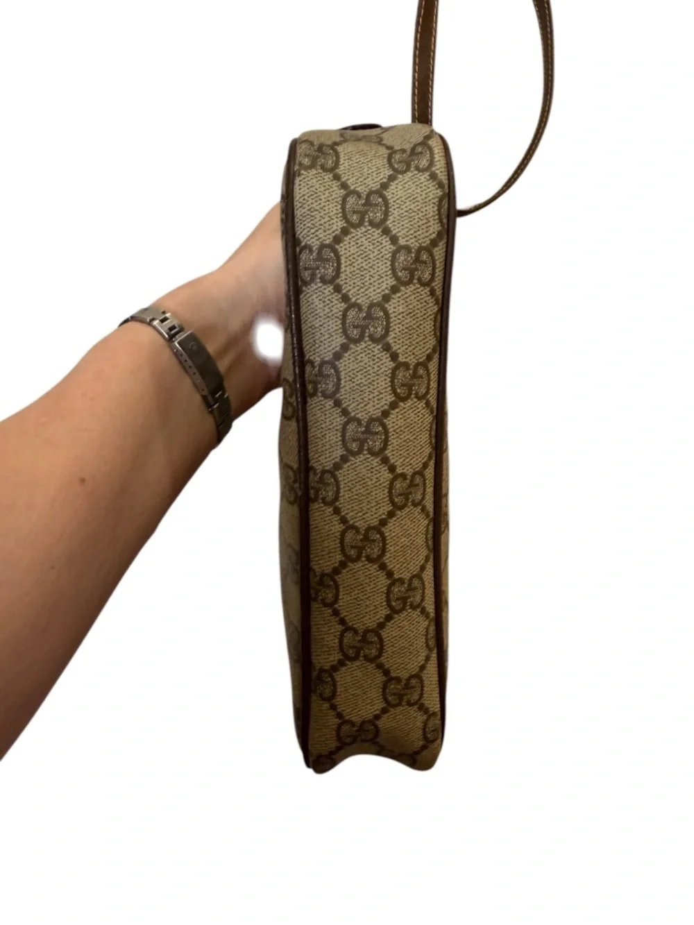 Vintage Gucci Brown GG Supreme Canvas Crossbody Bag - Picture 10 of 16